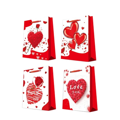 Bolsa De Regalo Corazón 3d 18x23x10cm Diseño Aleatorio-0