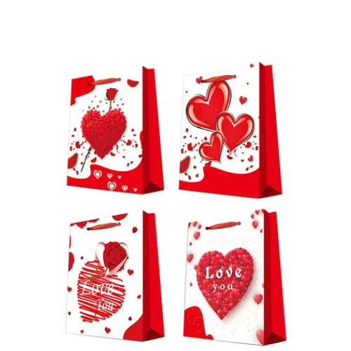 Bolsa De Regalo Corazón 3d 18x23x10cm Diseño Aleatorio-1