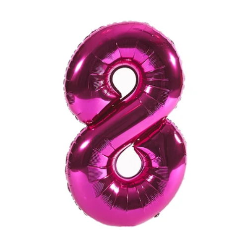Globo Número 8 Rosa 40 Pulgadas-0