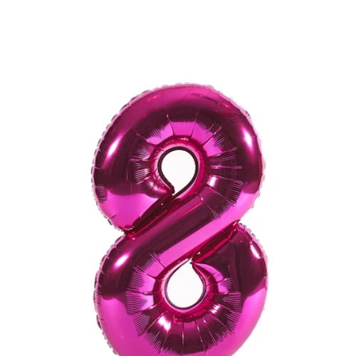 Globo Número 8 Rosa 40 Pulgadas-1