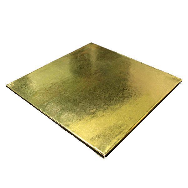  BASE TORTA CUADRADO 40 CM DORADO X1 UNI-0