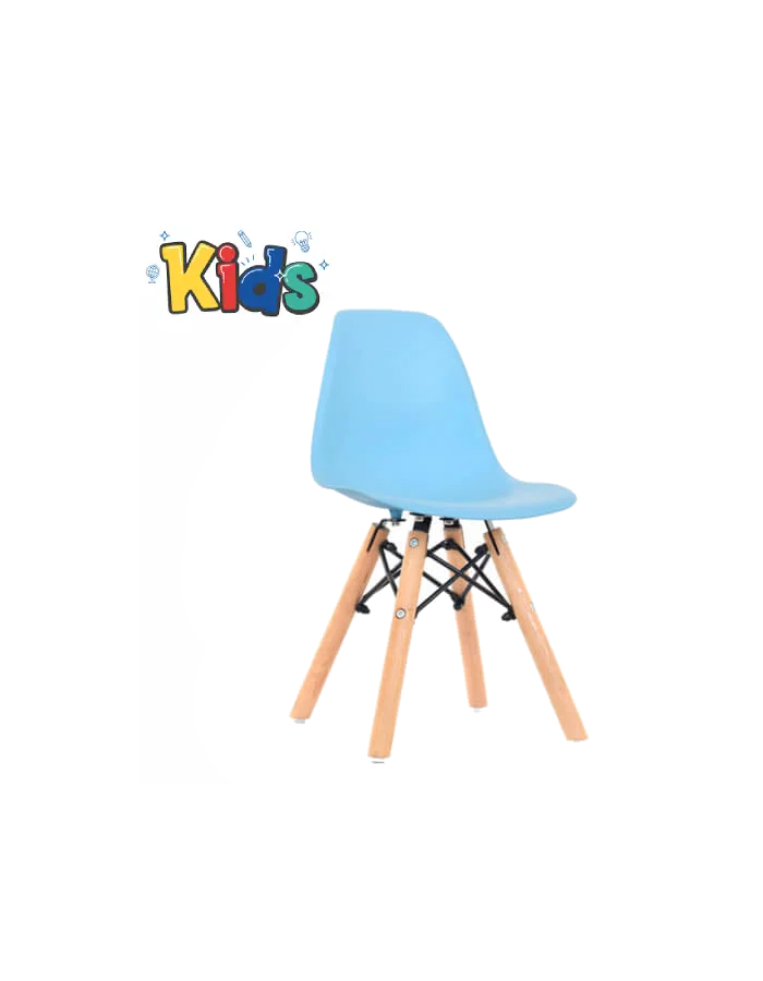 Set Comedor Kids Mesa Y 2 Sillas Eames Celestes-1