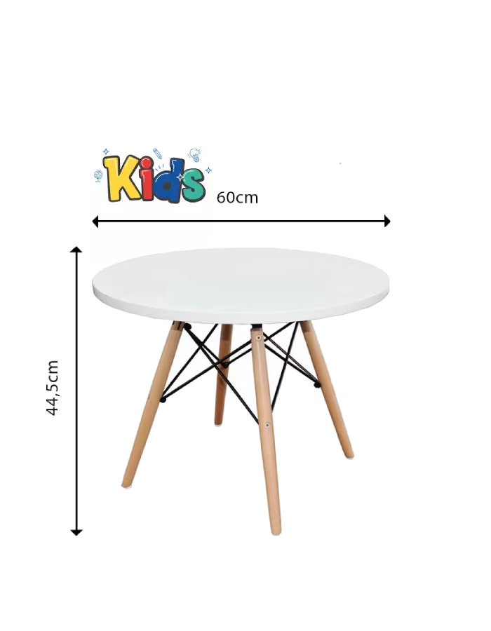 Set Comedor Kids Mesa Y 2 Sillas Eames Celestes-2