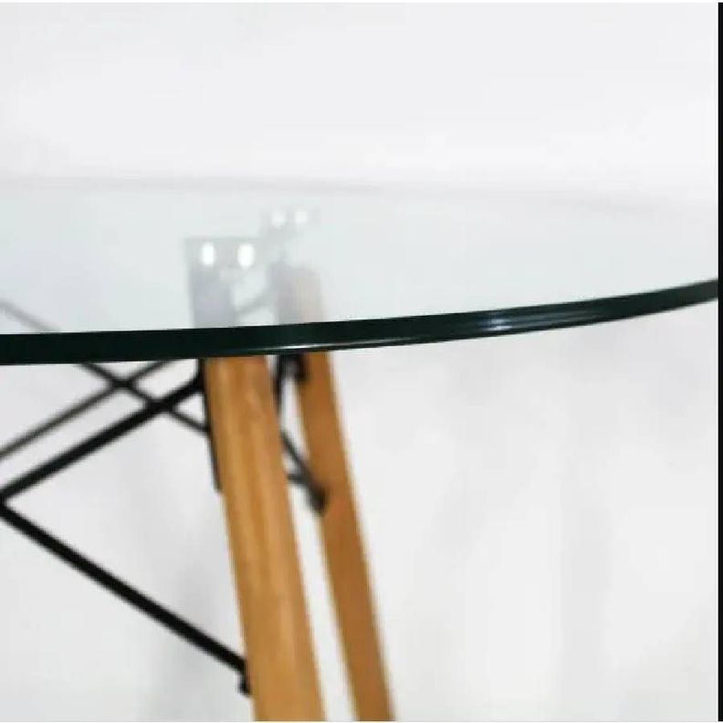 Mesa Eames Redonda Vidrio 80cm-1