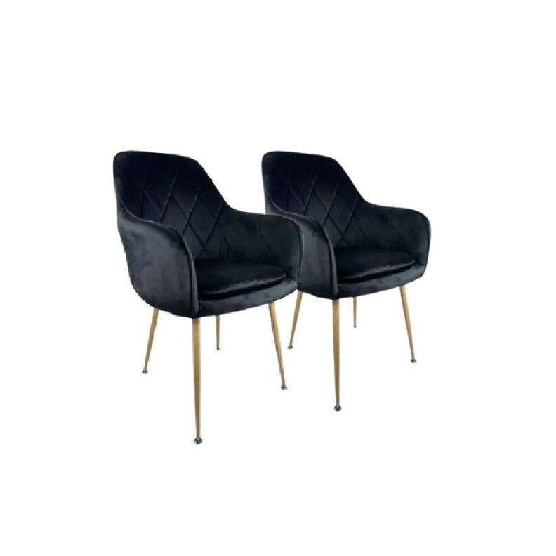 Pack 2 Sitial Poltrona Diamante Negro Patas Simil Madera-0