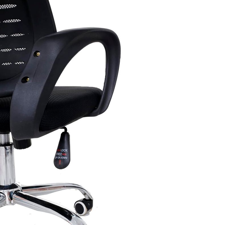 Silla oficina simply mesh negra con apoyabrazos y cabeza-4