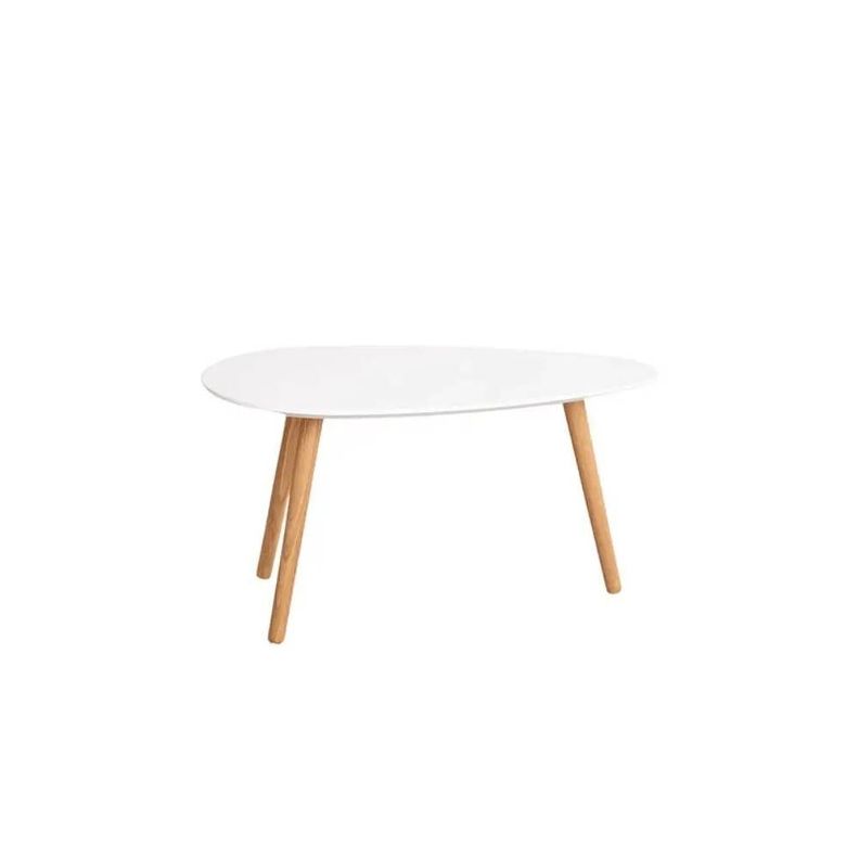 Mesa de Centro Elipse Madera Blanco-0