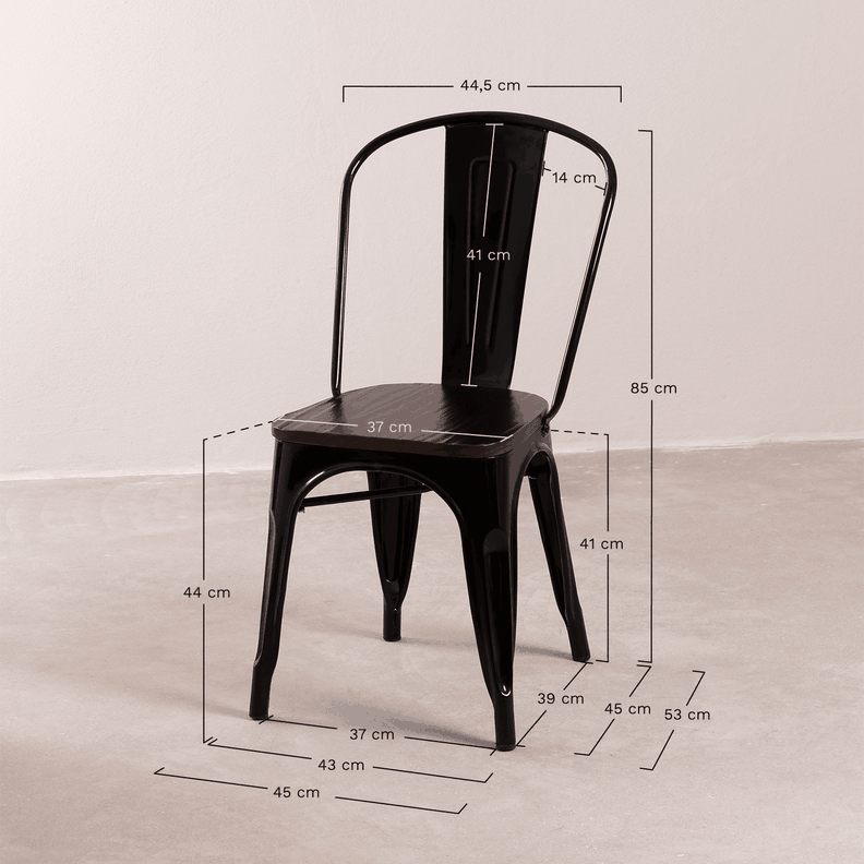 Silla Tolix Wood Negra-2