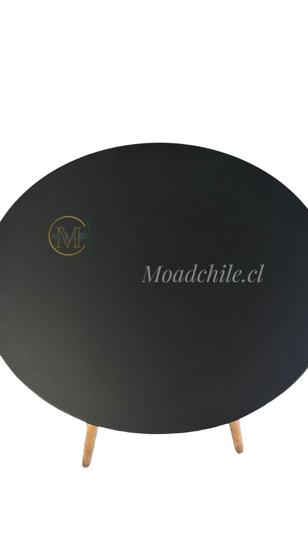 Mesa Eames Redonda Negra 80 Cm-3