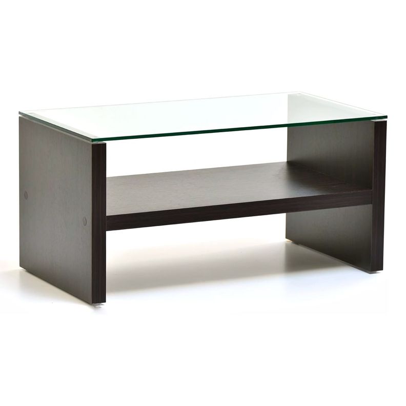 Mesa de centro moderna madera walnut wood vidrio-0