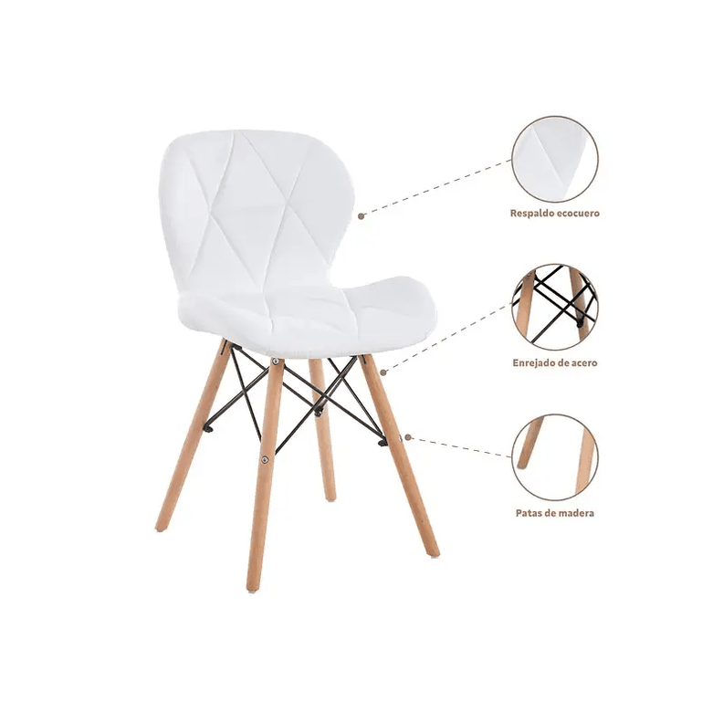 Pack 6 Sillas Radar Eames-1