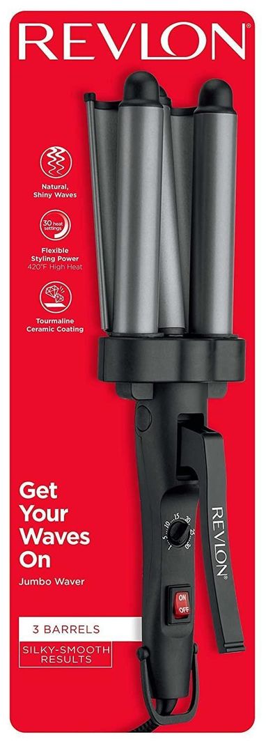 Ondulador Revlon Waner 3 Barriles Negro-1