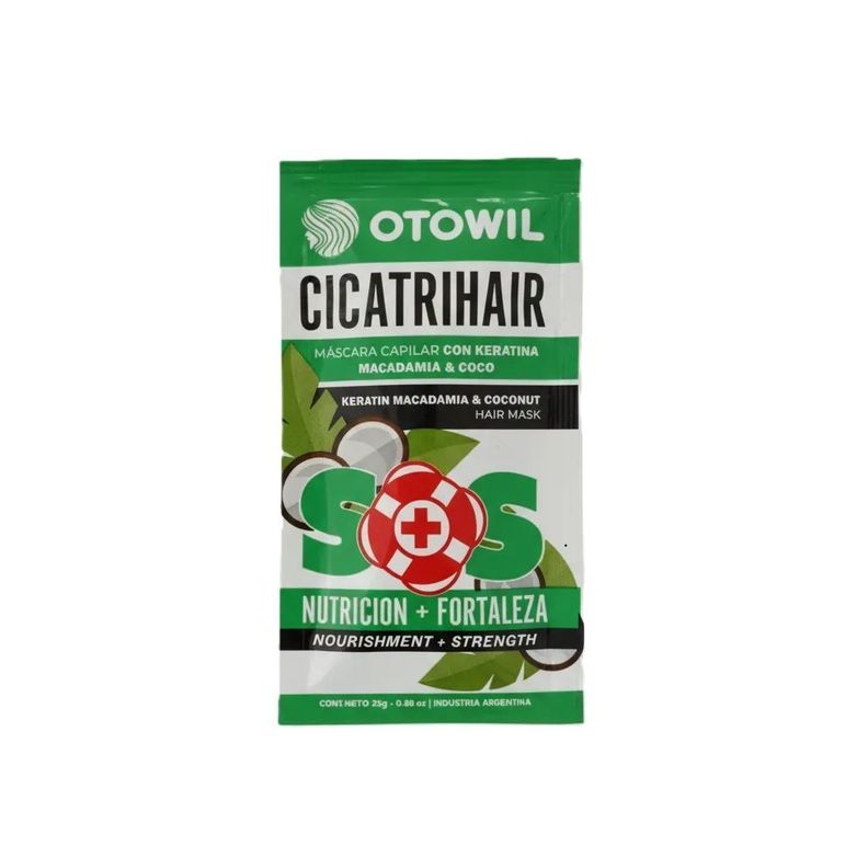 Mascara Otowil Cicatrihair SOS Keratina y Macadamia Sobre 25gr