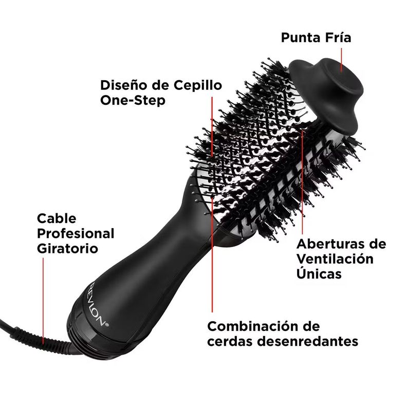 Cepillo Secador Revlon Voluminizador One Step Titanio-2