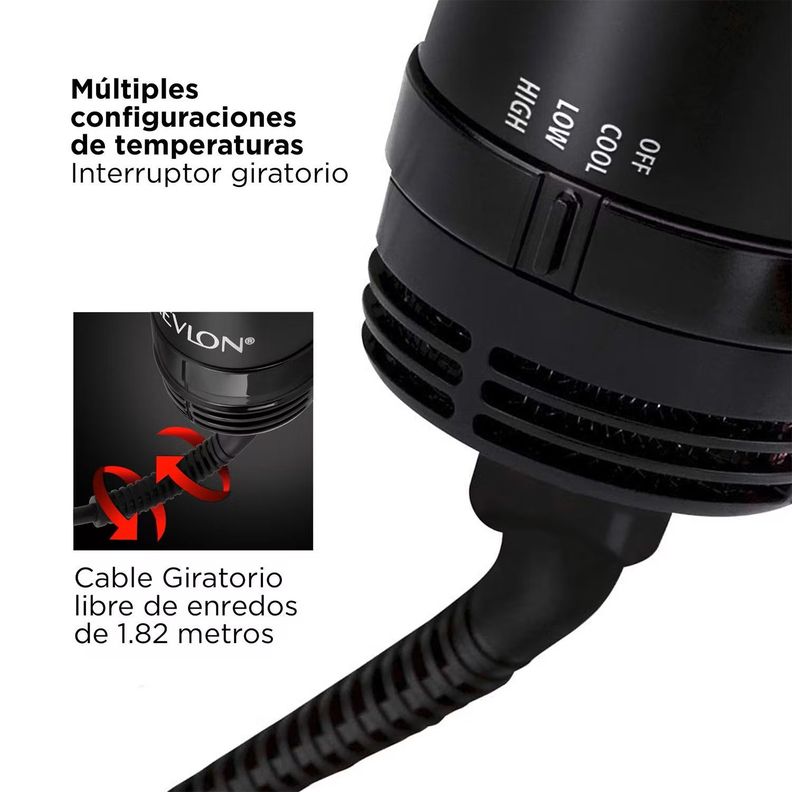Cepillo Secador Revlon Voluminizador One Step Titanio-4