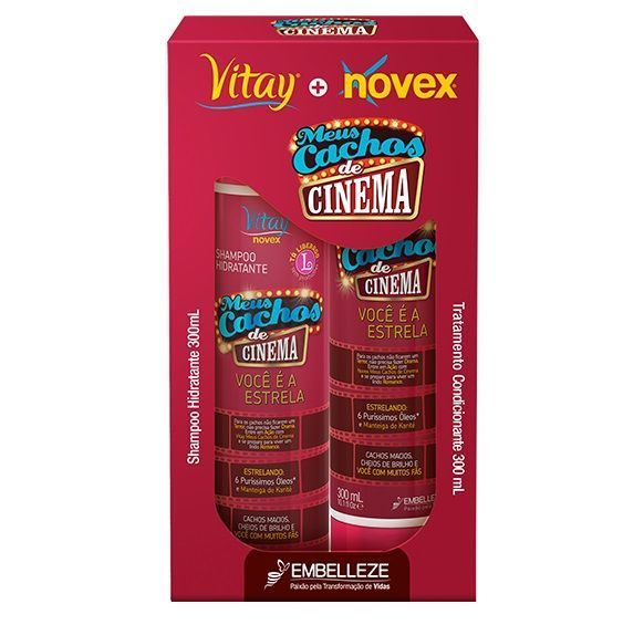 Kit Shampoo + Acondicionador Meus Cachos Cinema Novex 2x300ml-0