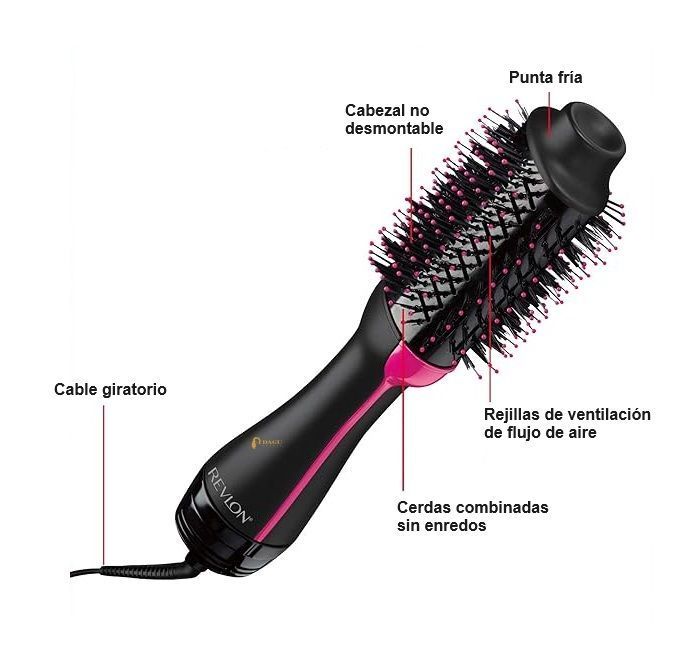 Cepillo Secador Revlon Voluminizador One Step Rosa-2
