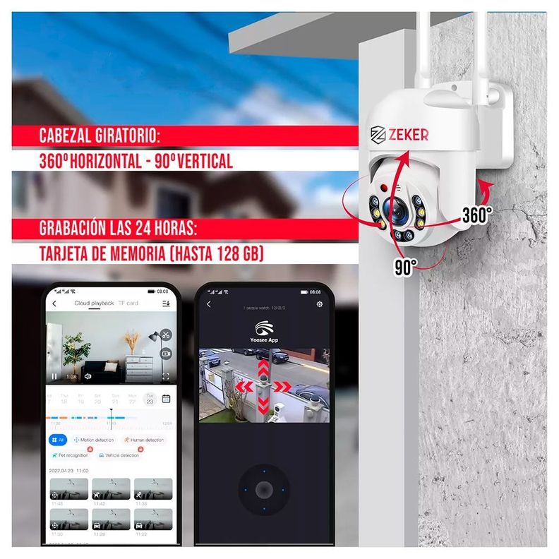 Cámara De Seguridad Wifi Exterior Impermeable 2mp 5g-3
