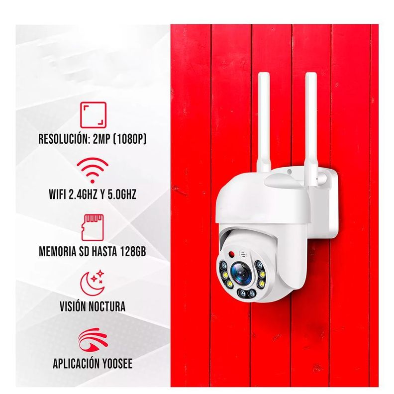 Cámara De Seguridad Wifi Exterior Impermeable 2mp 5g-4
