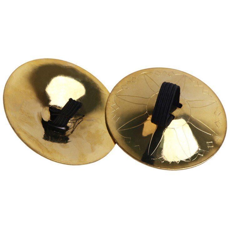 Crotalos Para Danza Arabe. Bellydance. Dorados, 2 Pares 53mm-1