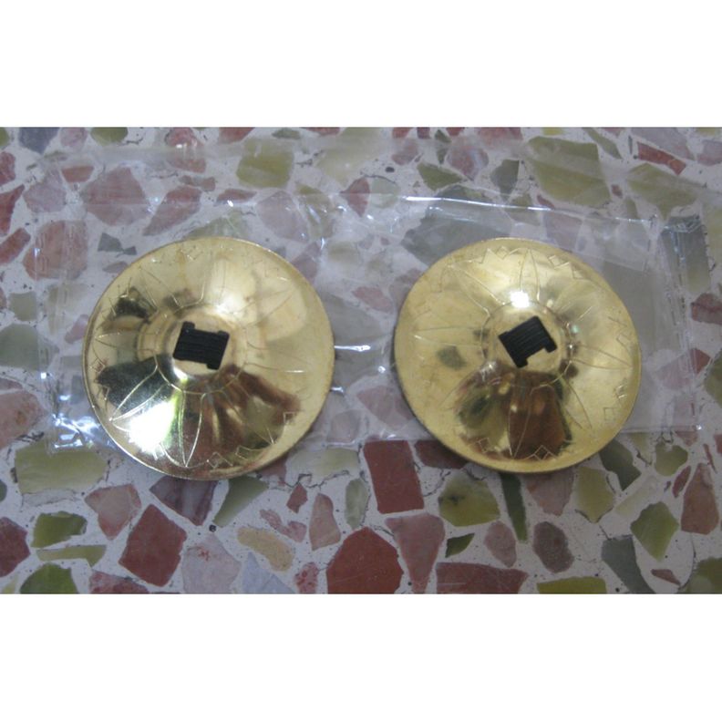 Crotalos Para Danza Arabe. Bellydance. Dorados, 2 Pares 53mm-2