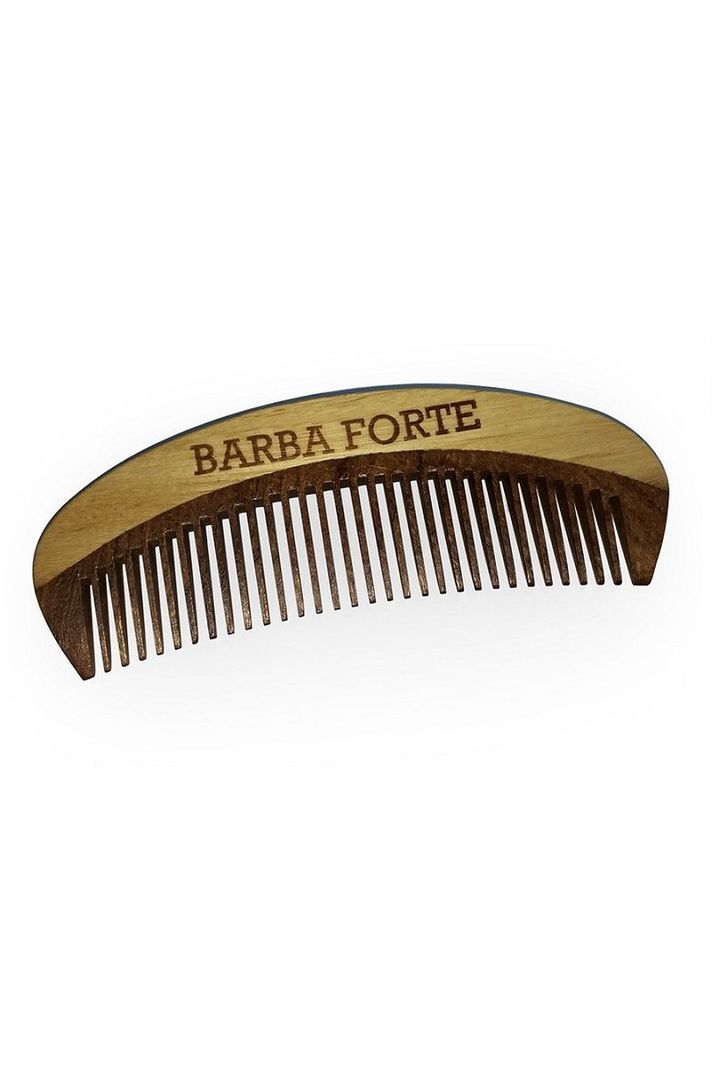 Peine de Madera Barba Forte Grueso 12 cm-0