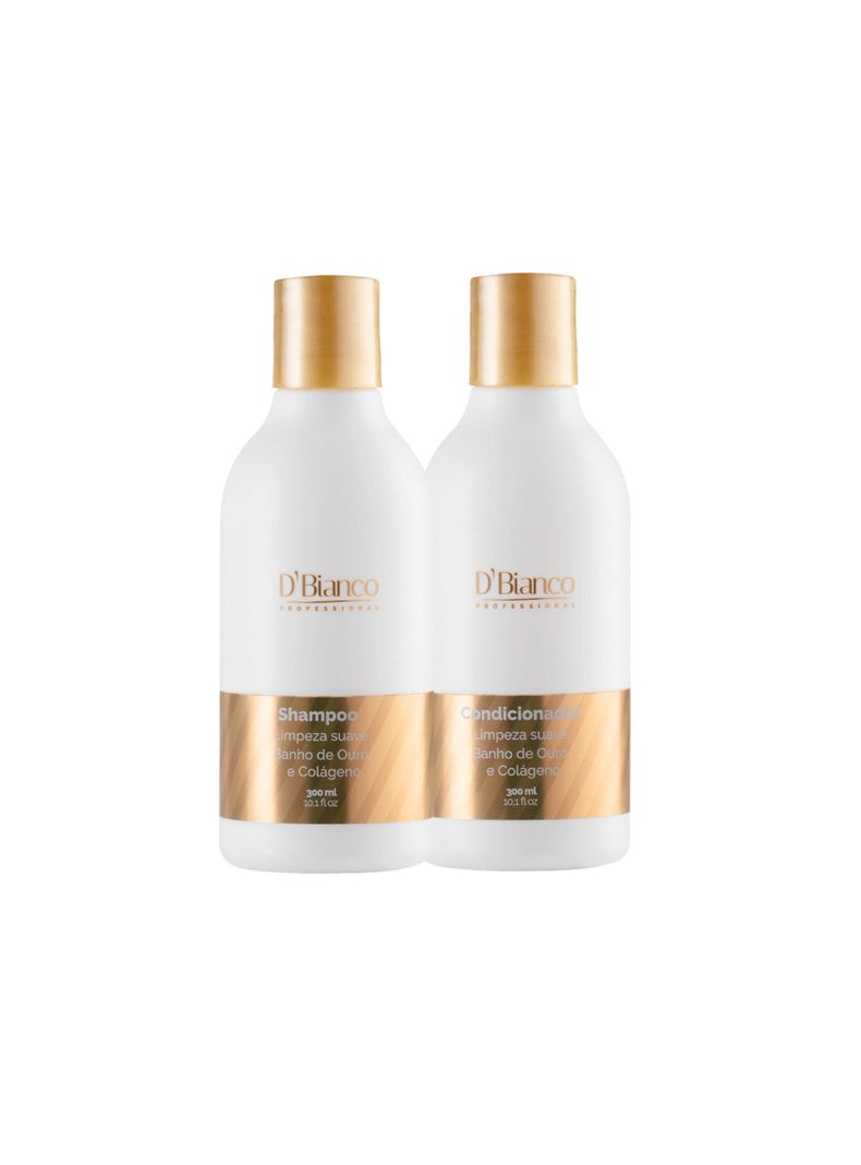 Shampoo + Acondicionador Bano de Oro DBianco Blanco