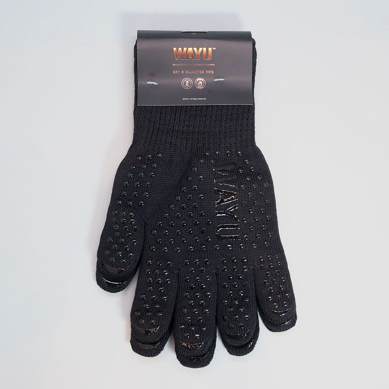 Set 2 Guantes BBQ Wayu Negro