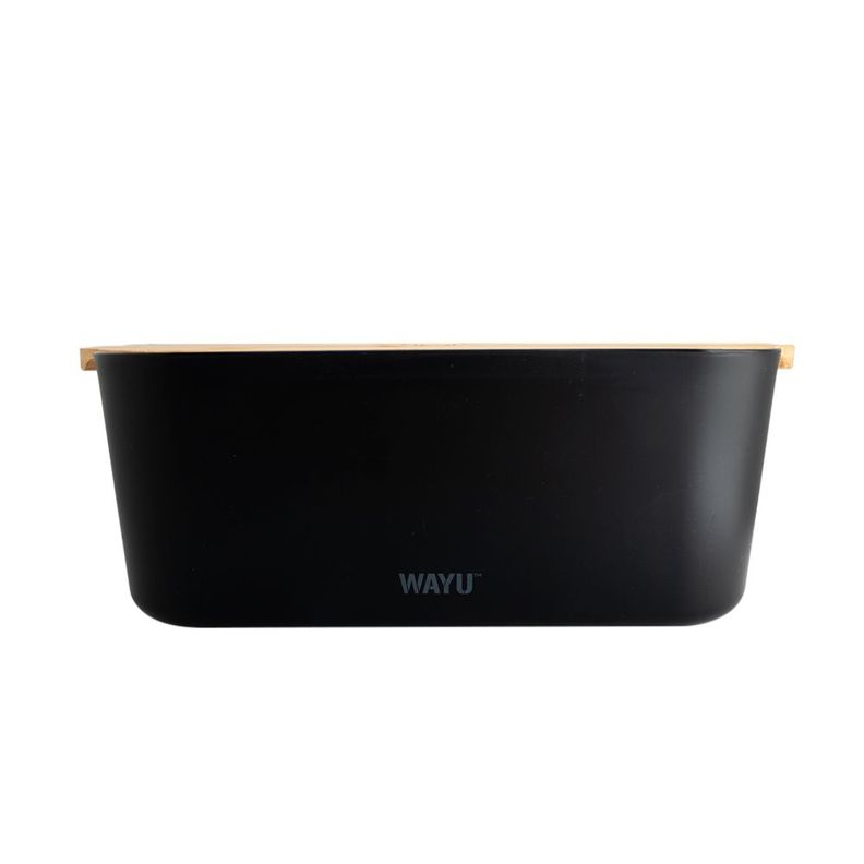 Panera Con Tapa De Madera Bamboo Wayu-2