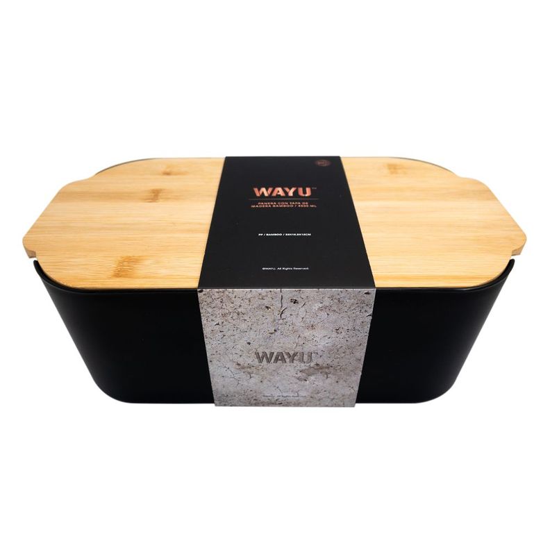 Panera Con Tapa De Madera Bamboo Wayu-3