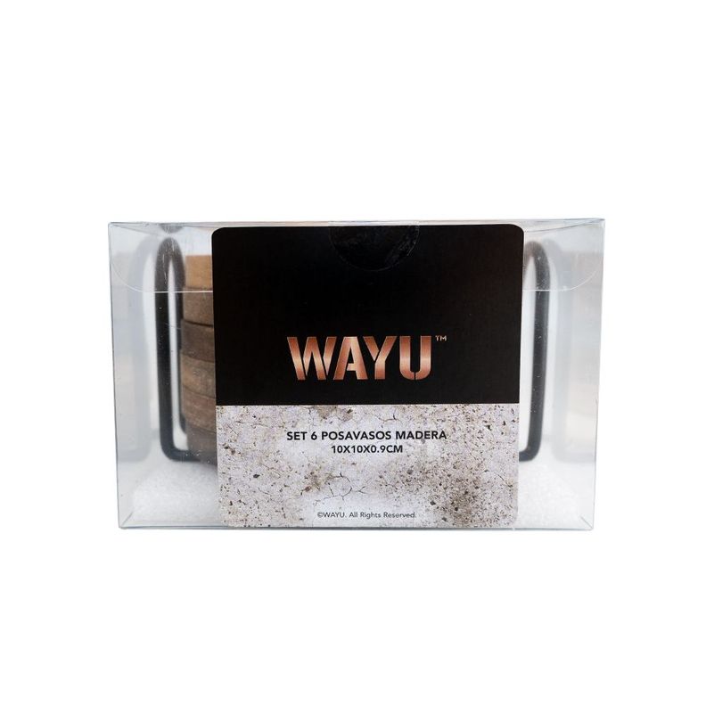 Set 6 Posavasos Madera Wayu-3