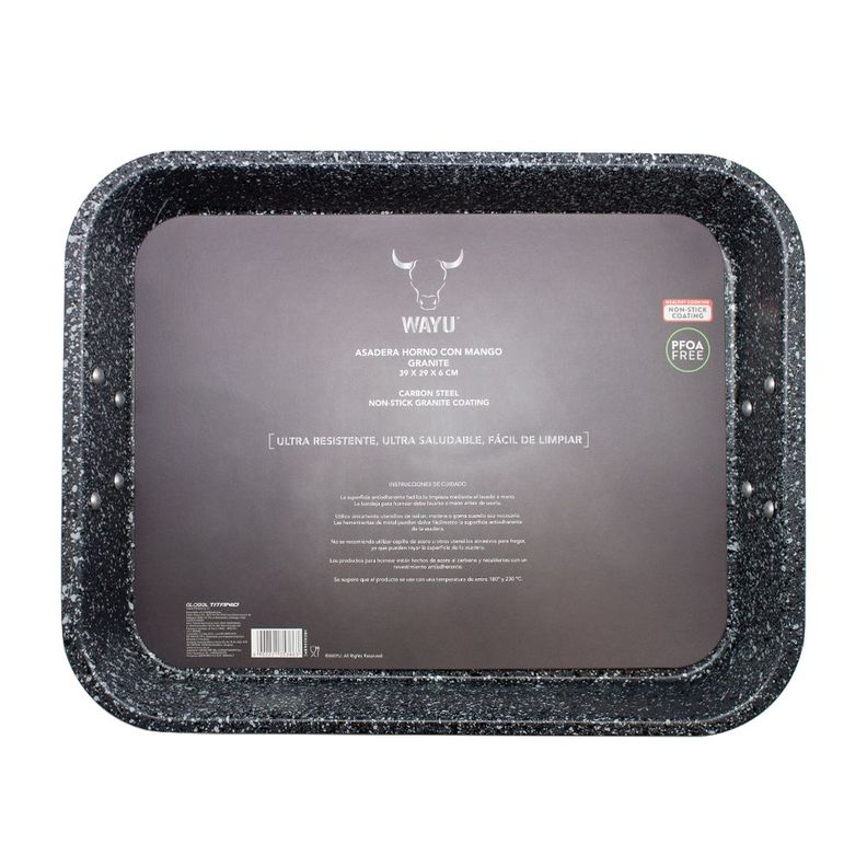 Asadera Horno c/mango Antiadherente Wayu-1