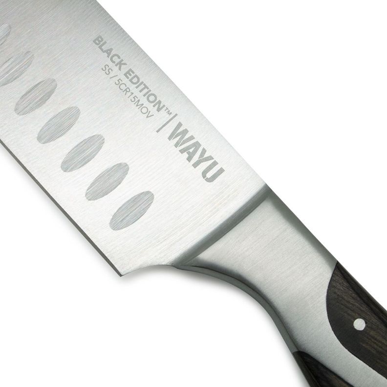Cuchillo Santoku Black Edition Wayu-1