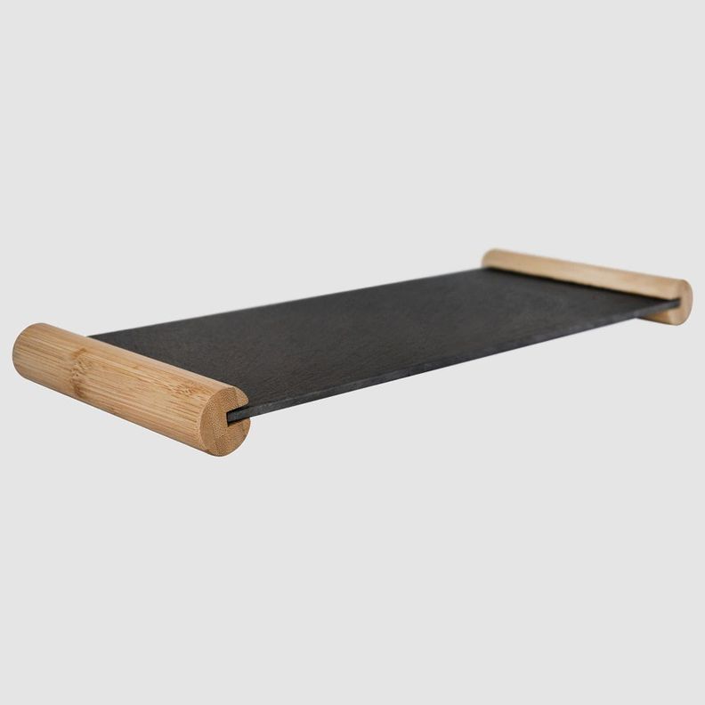 Tabla Piedra Pizarra 40x15 Cm Wayu Negro