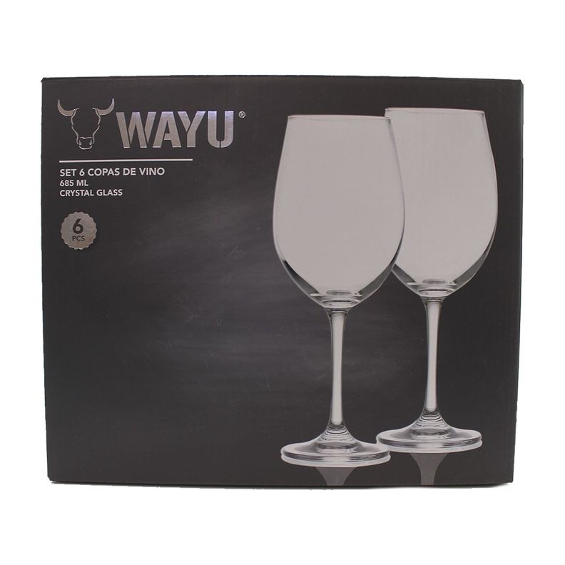 Set 6 Copas Cristal Vino Wayu-2