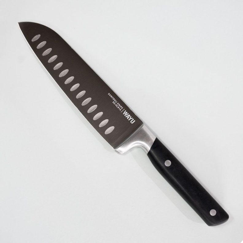 SANTOKU KNIFE ABS 7" WAYU Negro