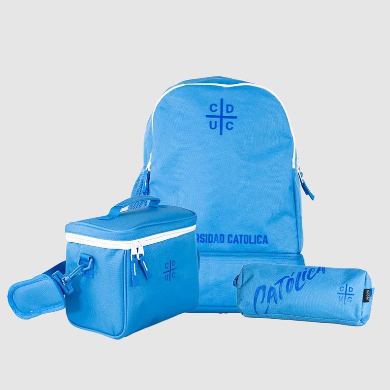 PACK ESCOLAR U CATOLICA FANATIKOS MOOSE Azul