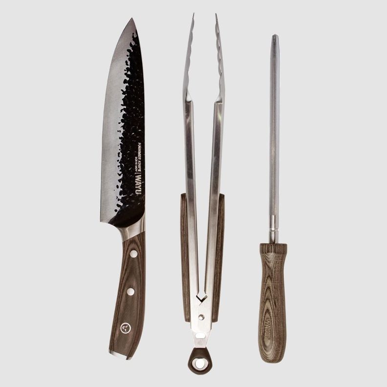 Set Parrillero Cuero PU Wayu Cafe