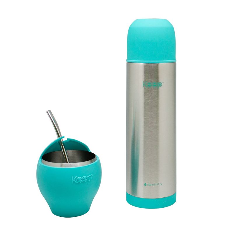Set Mate + Termo Bala keep - Celeste