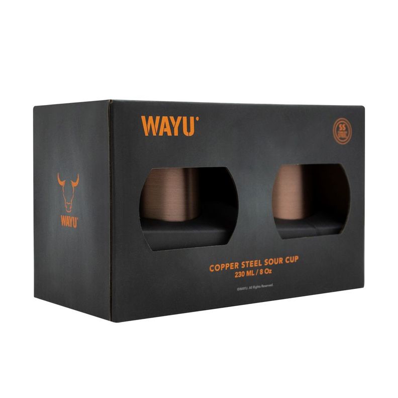 Set 2 Vasos Aperitivo Copper Line Wayu-2