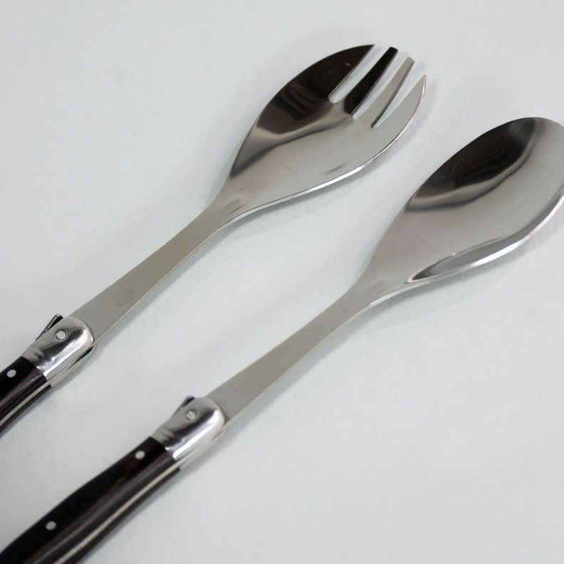 Set Cucharas Ensaladas 2pcs Pakka Wayu Negro