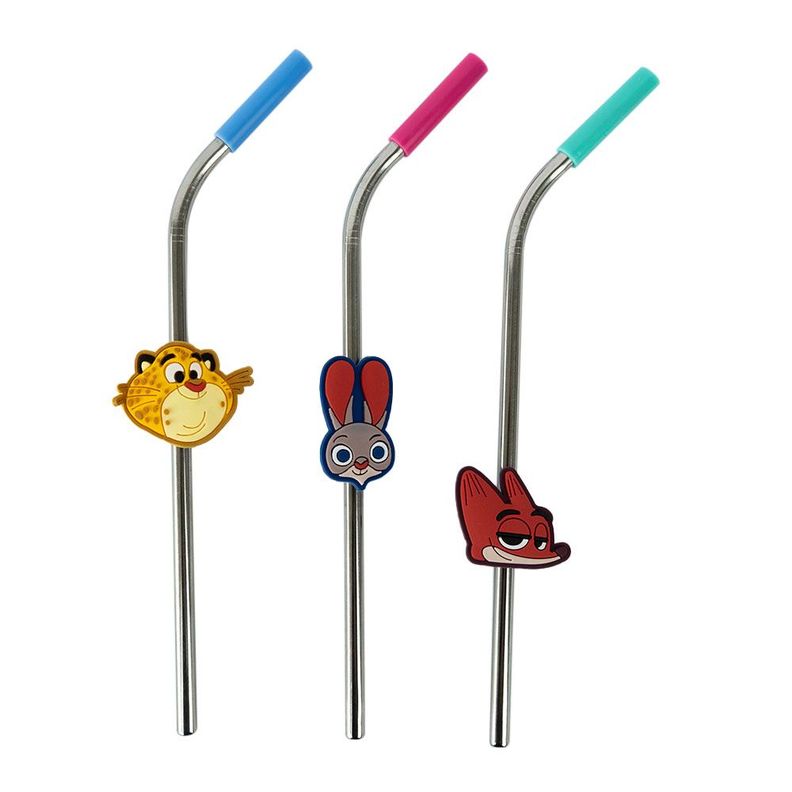 Set 3 Bombillas Metalicas Zootopia