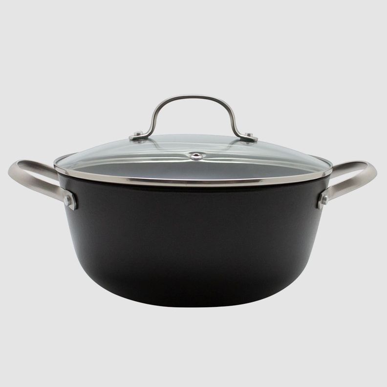 Olla 24Cm con Tapa Iron Cast Honeycomb Wayu Negro