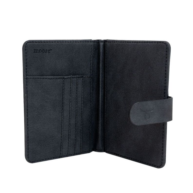 PORTA PASAPORTE NEGRO MOOSE