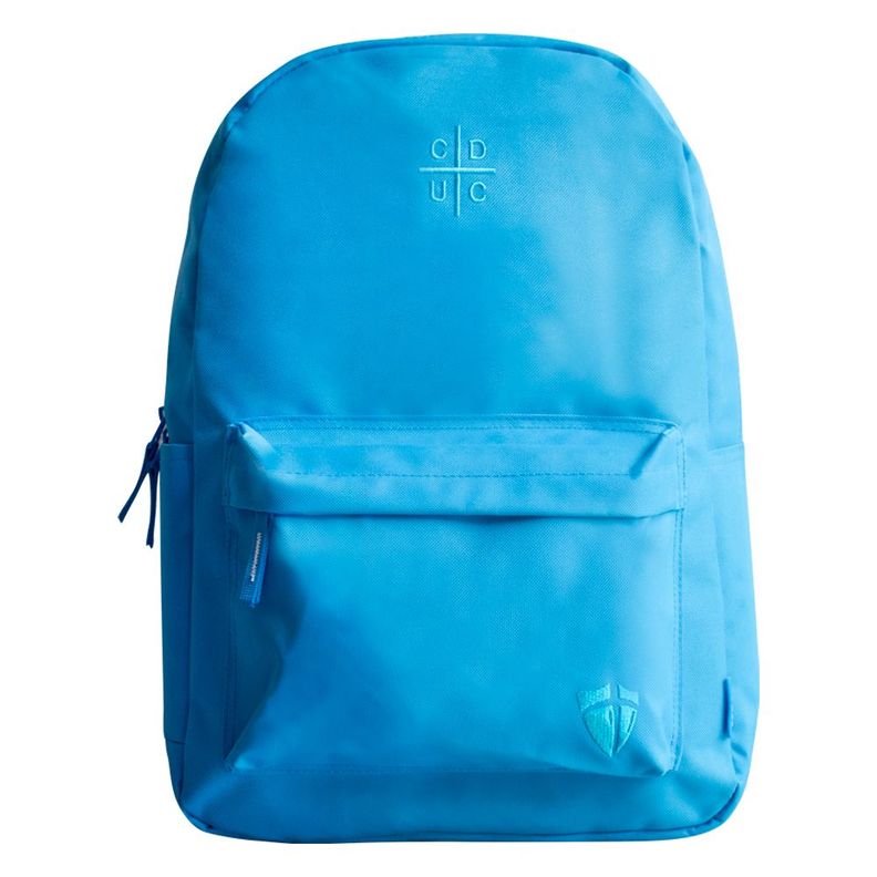 Mochila Escolar Unversidad Catolica Moose Celeste