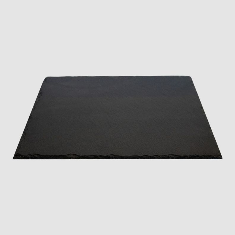 Plato Cuadrado Piedra Pizarra 25x25 Cm Wayu Negro