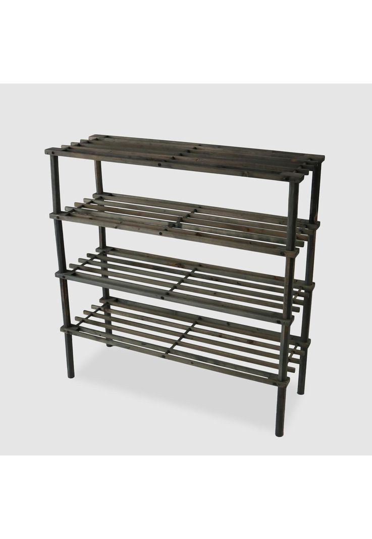 Zapatero Organizador Madera 4 Niveles 67x63x26 CM Caoba-4