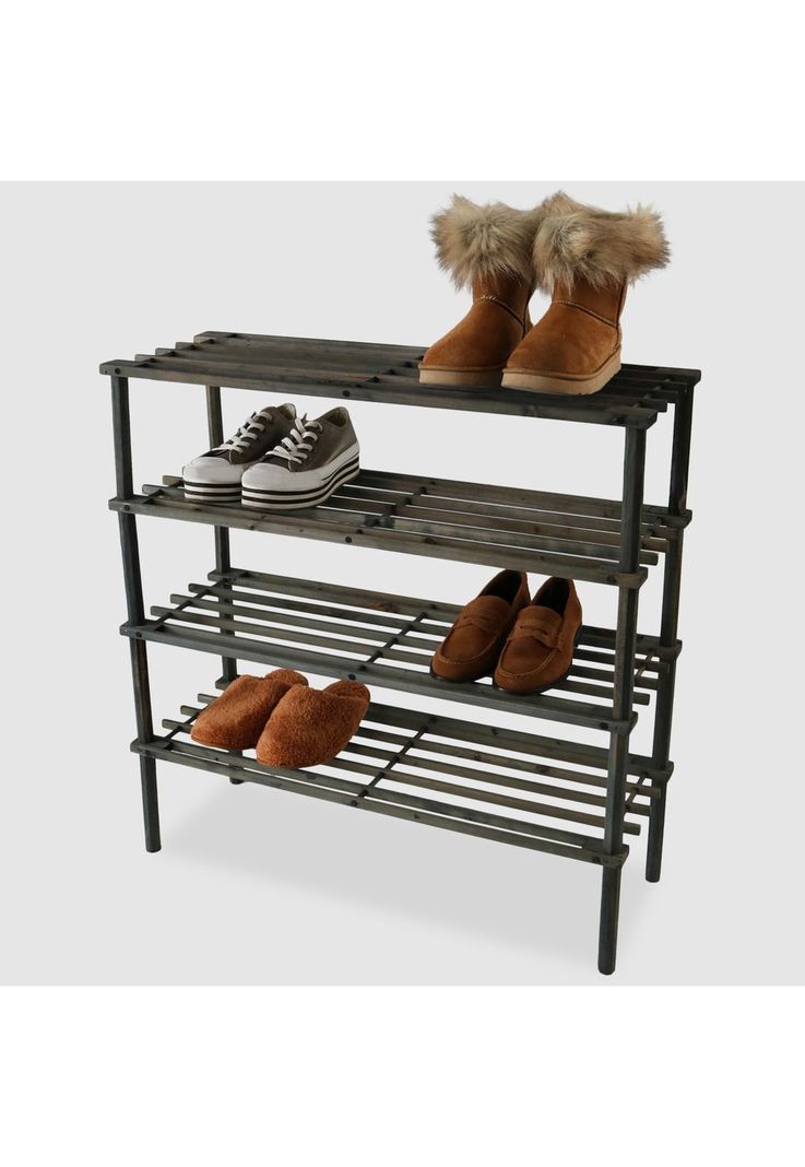 Zapatero Organizador Madera 4 Niveles 67x63x26 CM Caoba-5
