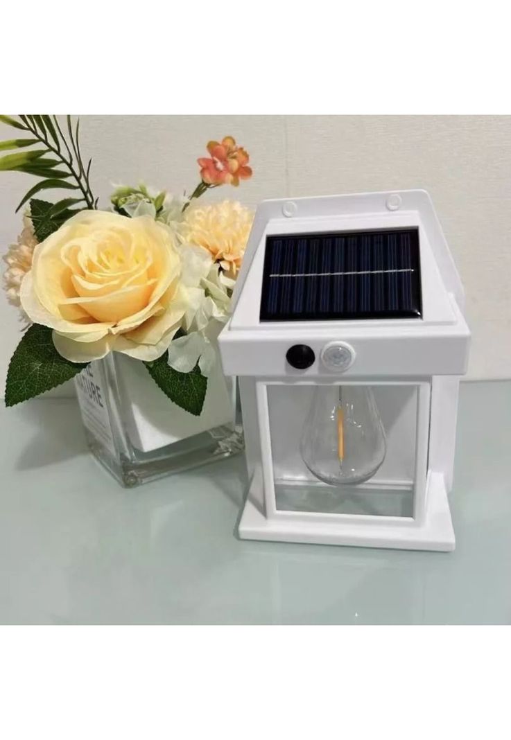 Farol Foco Solar Pared Sensor Movimiento 3.2 V Luz Cálida Blanco-3