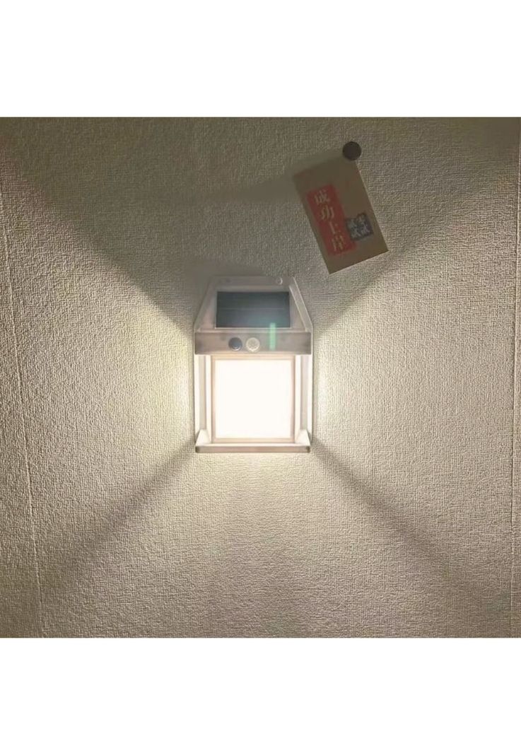 Farol Foco Solar Pared Sensor Movimiento 3.2 V Luz Cálida Blanco-4